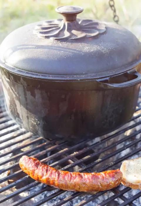 Cast Iron Cooking On the Grill