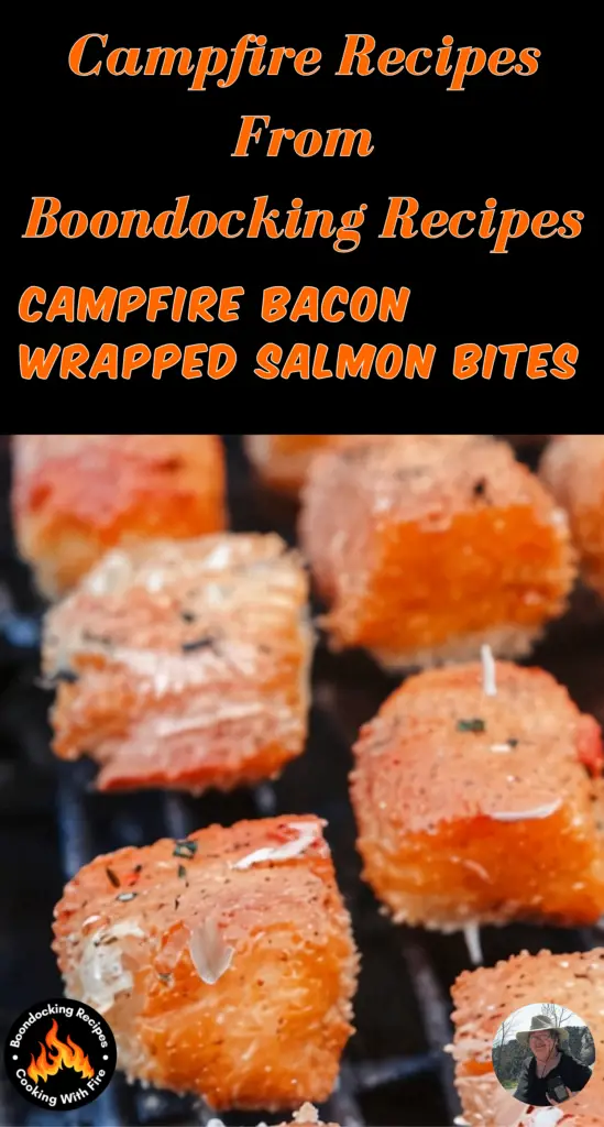 Campfire Bacon Wrapped Salmon Bites Recipe