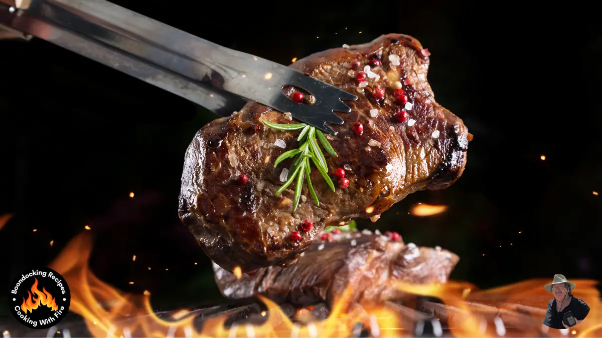 Campfire Sweet Smoked Caveman Steak Recipe - Steak Over Flame