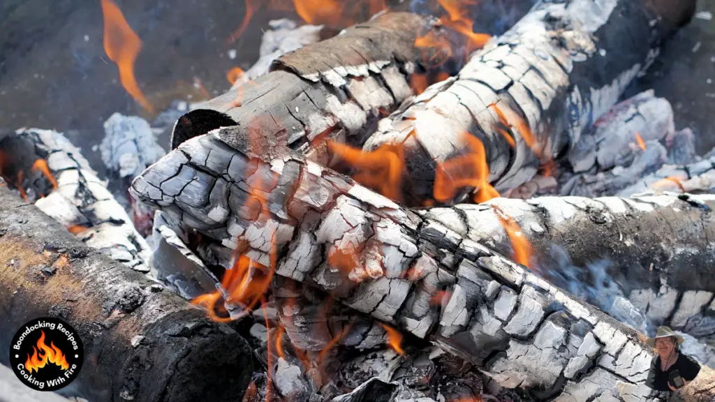 Campfire Sweet Smoked Caveman Steak Recipe - Wood burning campfire