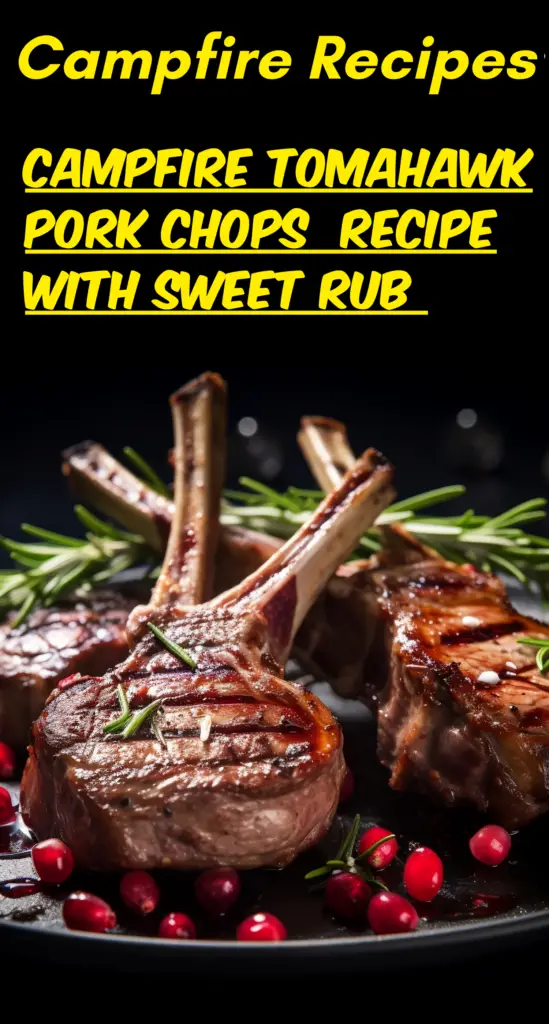 Campfire Tomahawk Pork Chops Recipe With Sweet Rub