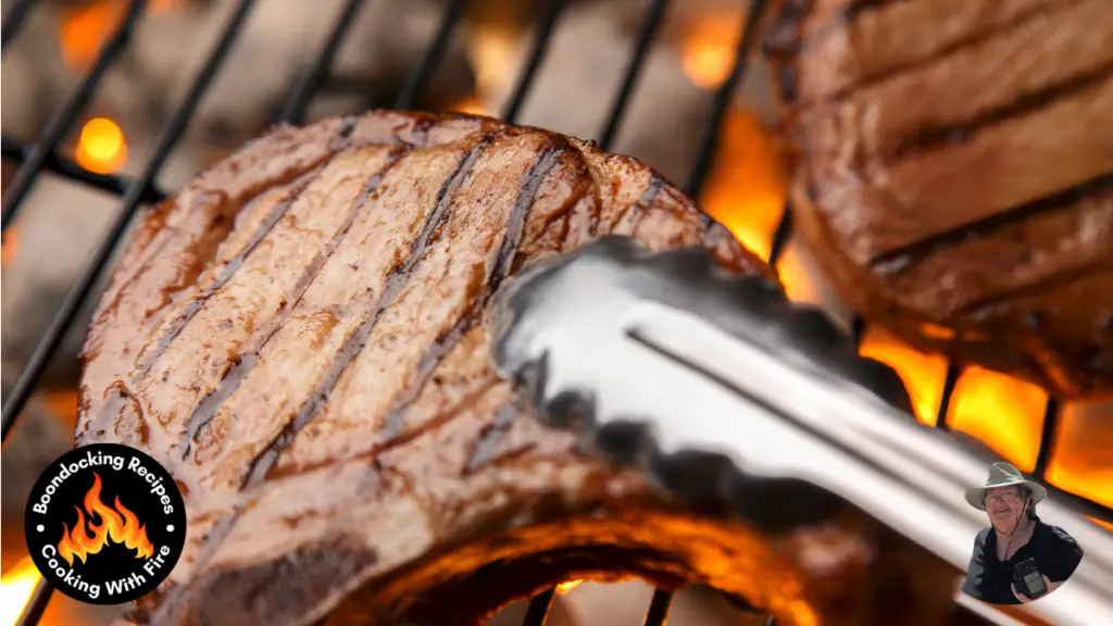 Campfire Tomahawk Pork Chops Recipe With Sweet Rub