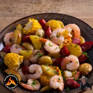 Campfire Cast Iron Griddle Shrimp Boil Recipe