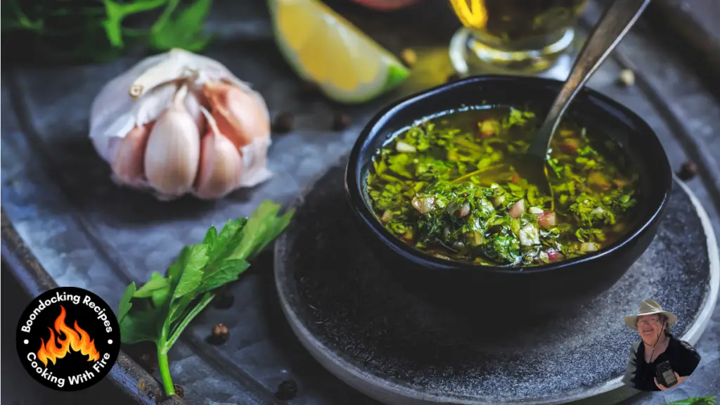 Campfire Smoked Sausage Sandwich With Chimichurri Recipe