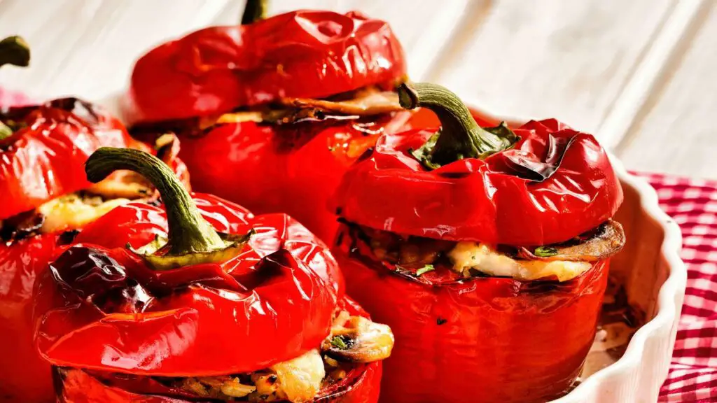 Bison and Brown Rice Stuffed Peppers (3)