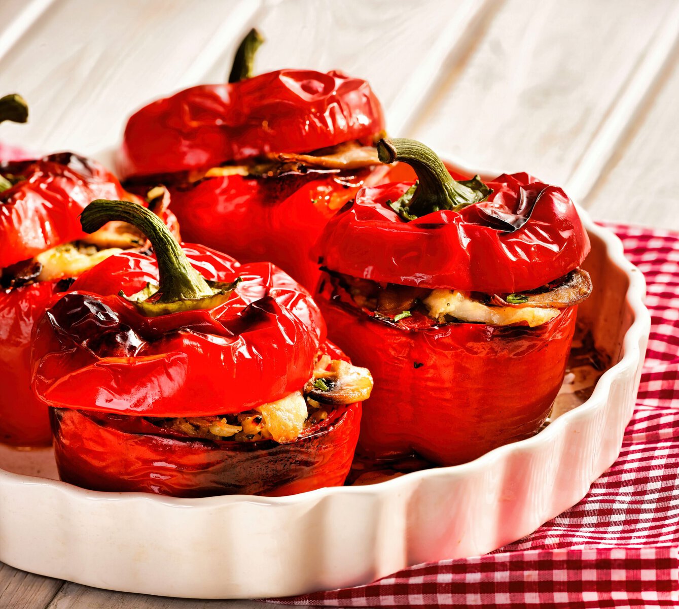 Bison and Brown Rice Stuffed Peppers (3)