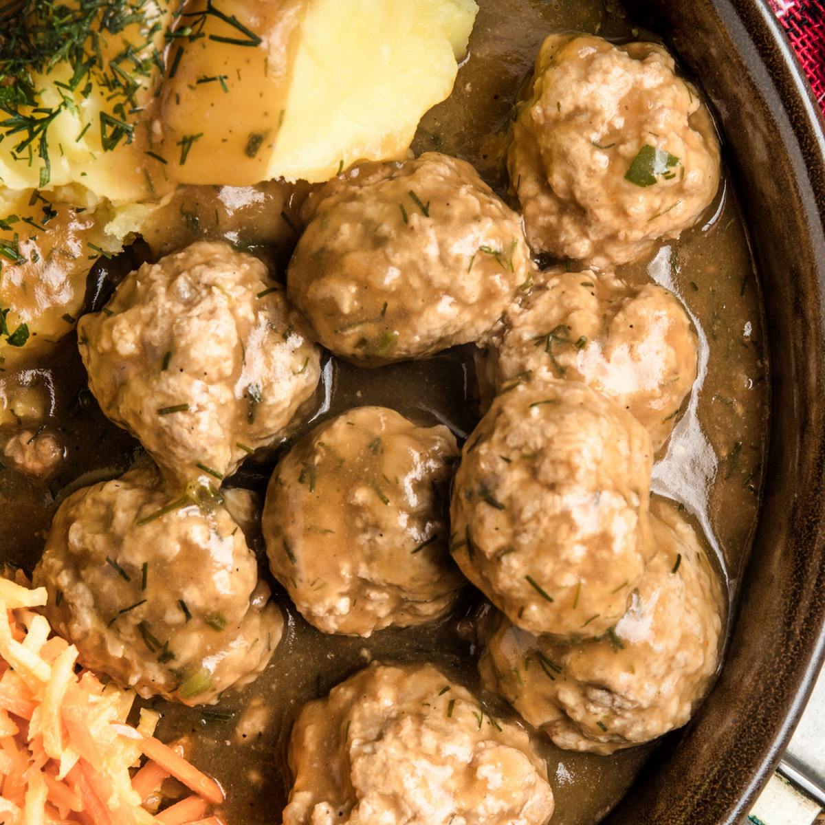 Campfire Bison Swedish Meatballs and Gravy