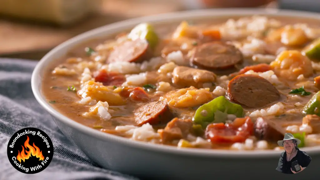 Campfire Shrimp and Sausage Gumbo Recipe