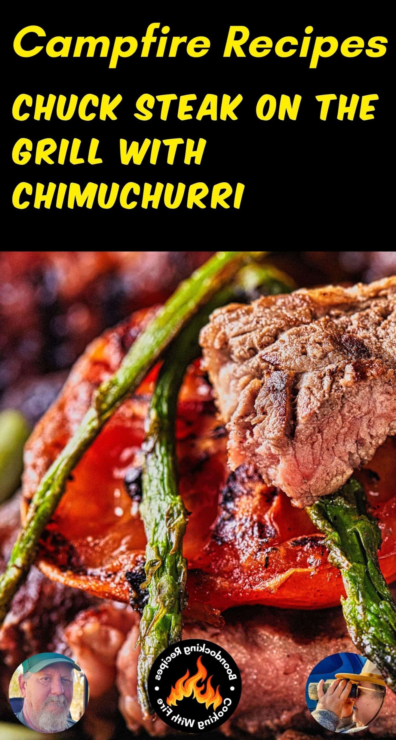Chuck Steak On the Grill With Chimuchurri