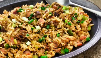 Easy One Pot Bison Fried Rice Recipe