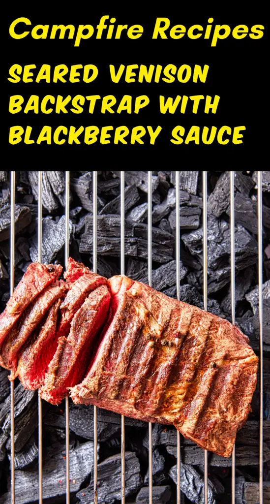 Seared Venison Backstrap steak with Blackberry Sauce