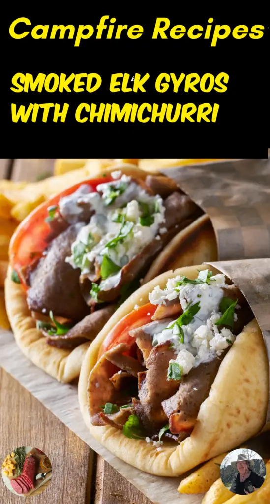 Smoked Elk Gyros With Chimichurri