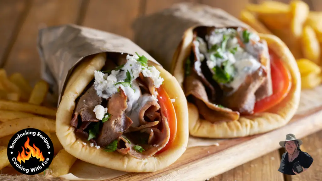 Smoked Elk Gyros With Chimichurri
