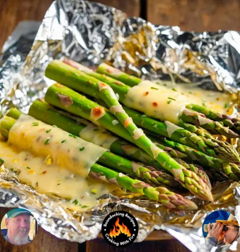 cheesy asparagus foil packets recipe
