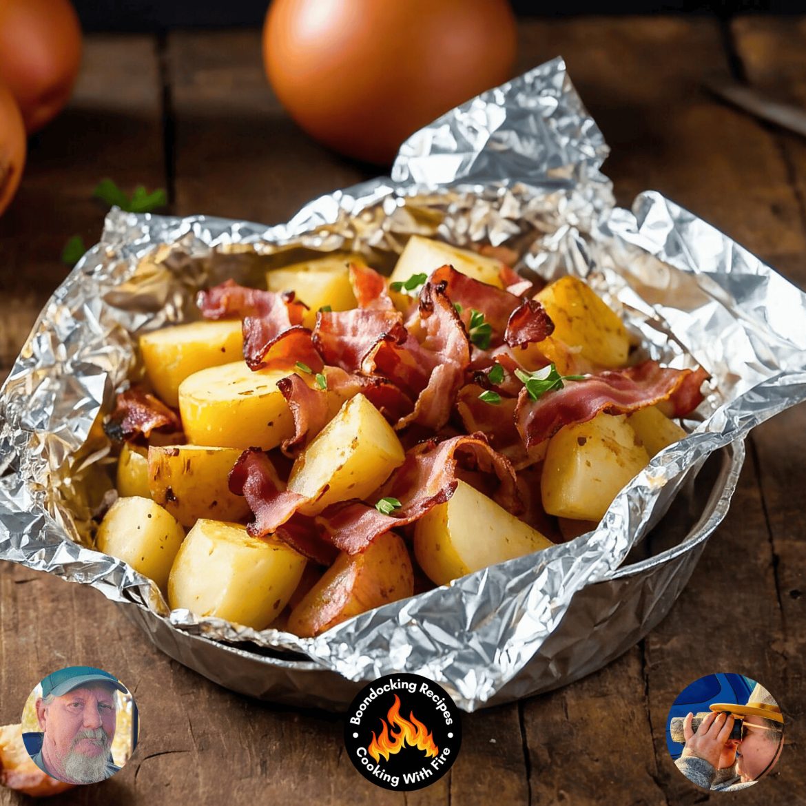 10. Foil Campfire Packet Breakfast Potatoes With Bacon