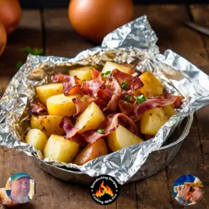 10. Foil Campfire Packet Breakfast Potatoes With Bacon