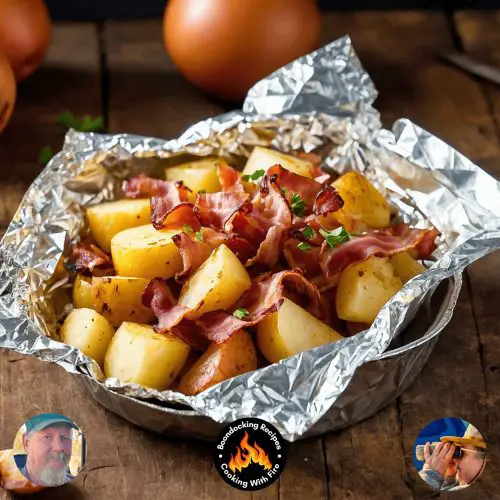 10. Foil Campfire Packet Breakfast Potatoes With Bacon