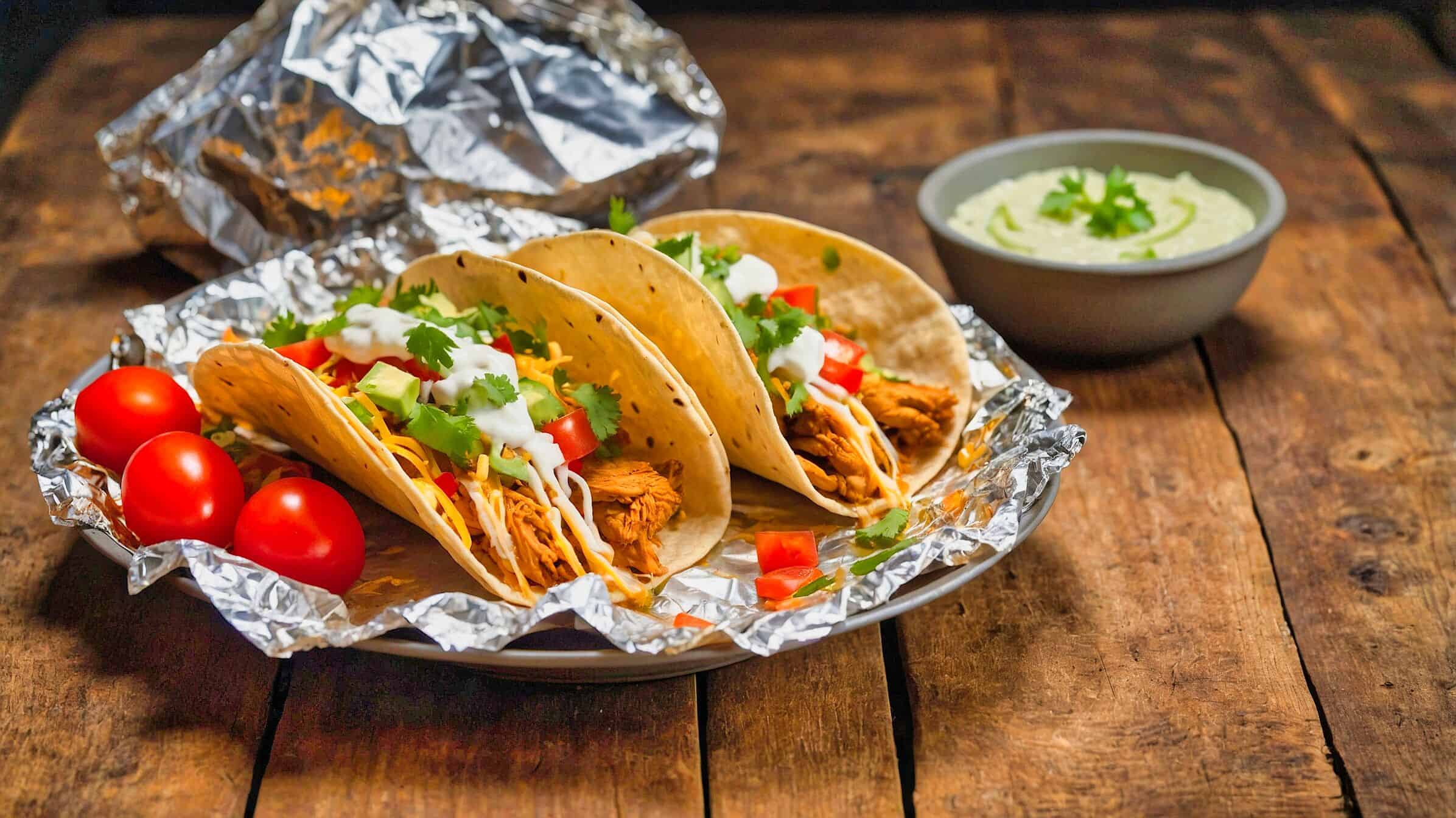 Campfire Foil Packet Chicken Tacos Recipe