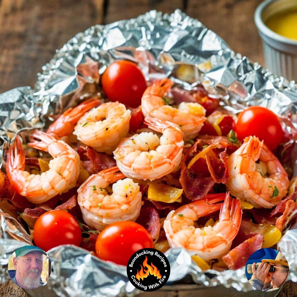 Tuscan butter shrimp foil packets recipe