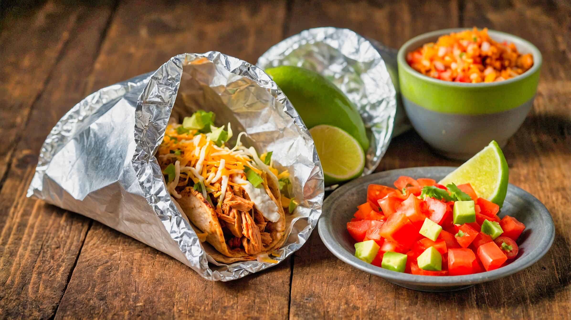 Campfire Foil Packet Chicken Tacos Recipe