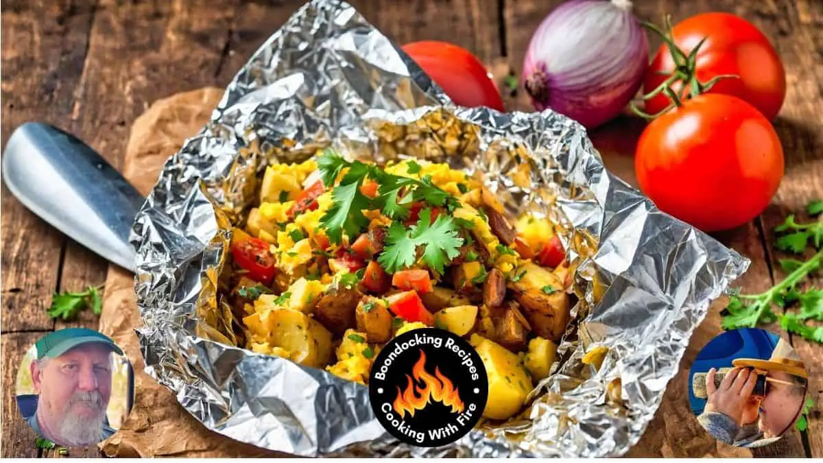 Indian Spiced Potatoes n Eggs Foil Packet Recipe