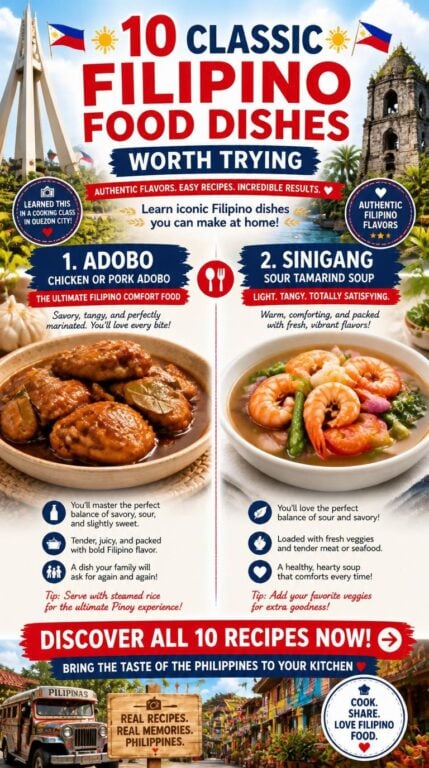 10 Classic Filipino Food Dishes Worth Trying - Pin