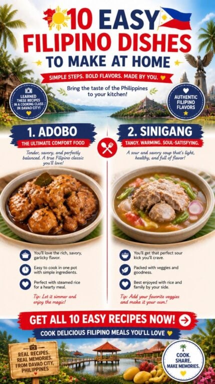 10 Easy Filipino Dishes to Make at Home - Pin