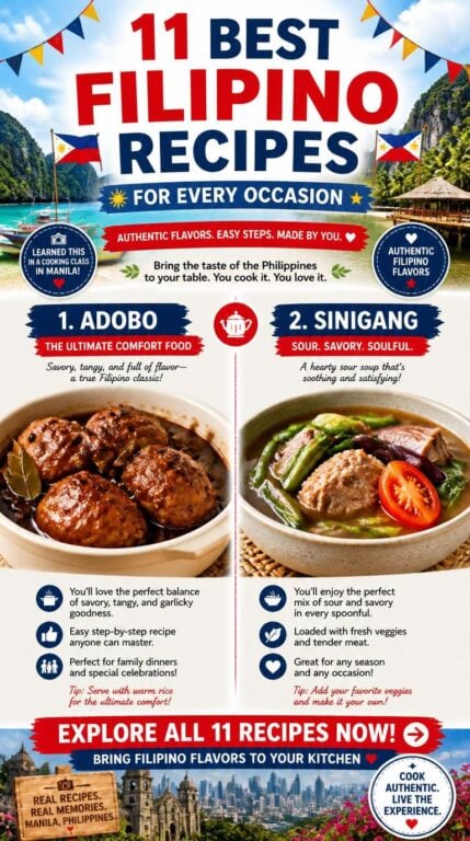 11 Best Filipino Recipes for Every Occasion - Pin