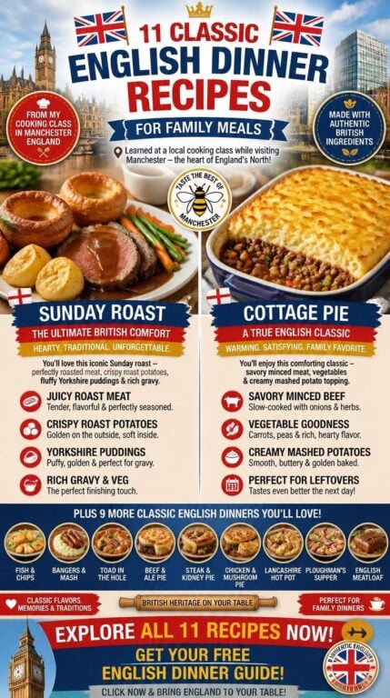 11 Classic English Dinner Recipes for Family Meals - Pin