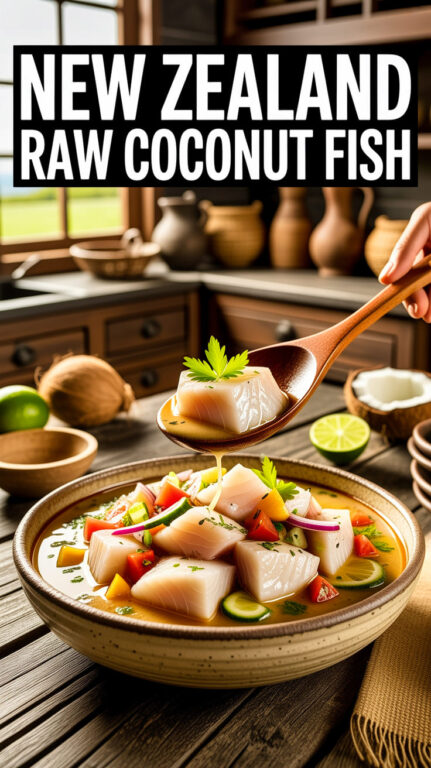 17. New Zealand Raw Coconut Fish Recipe