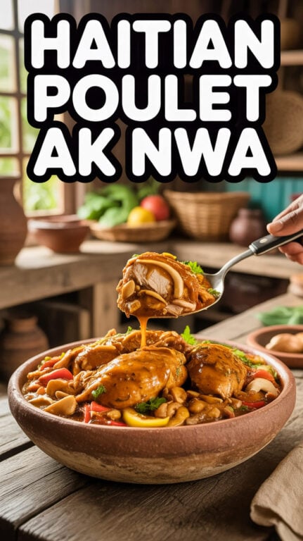 2. Haitian Poulet ak Nwa Recipe