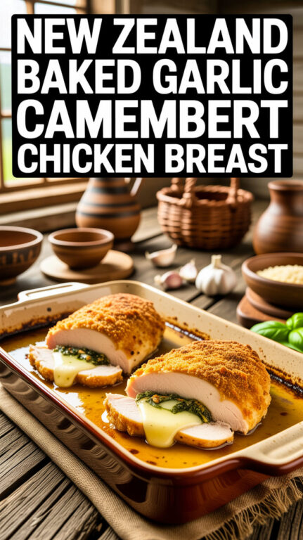 21. New Zealand Baked Garlic Camembert Chicken Breast