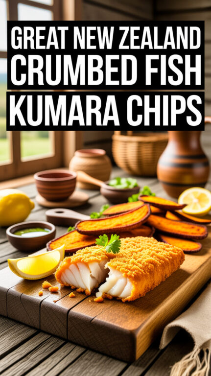 7. Great New Zealand Crumbed Fish Kumara Chips Recipe