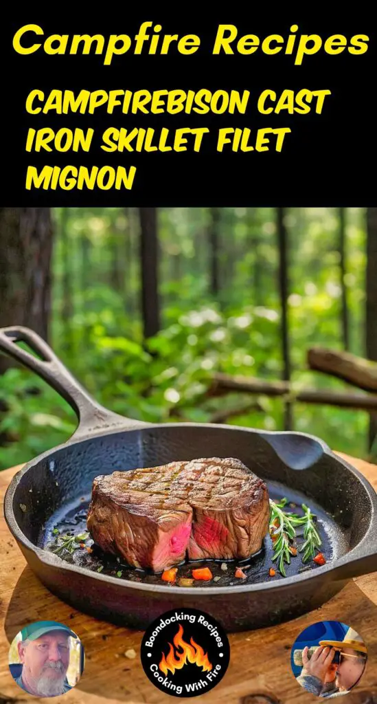 Bison Cast Iron Skillet Filet Mignon