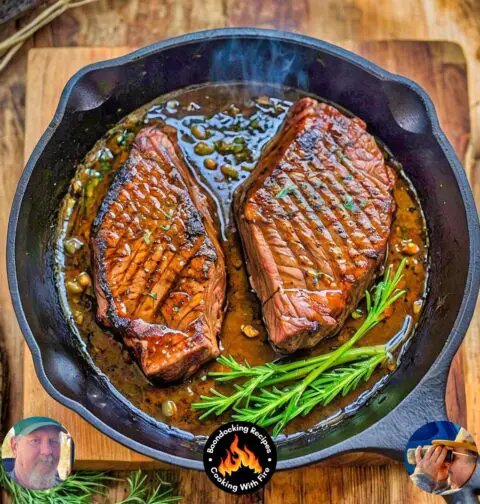 Bison Picahana Cast Iron Steaks Recipe