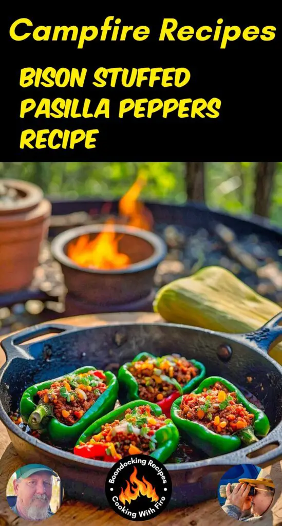 Bison Stuffed Pasilla Peppers Recipe
