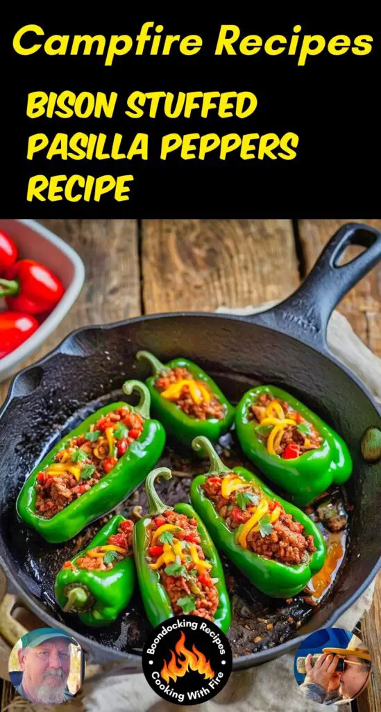 Bison Stuffed Pasilla Peppers Recipe