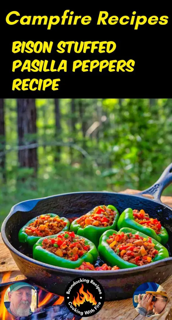 Bison Stuffed Pasilla Peppers Recipe