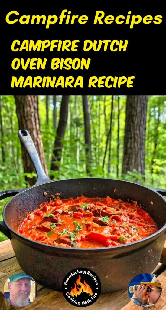 Campfire Dutch Oven Bison Marinara Recipe