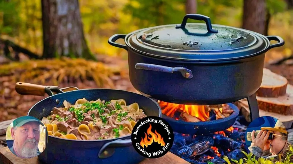 Campfire One Pot Dutch Oven Beef Stroganoff