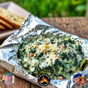 Campfire Spinach Dip Foil Packet Recipe