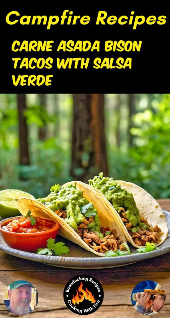Carne Asada Bison Tacos with Salsa Verde