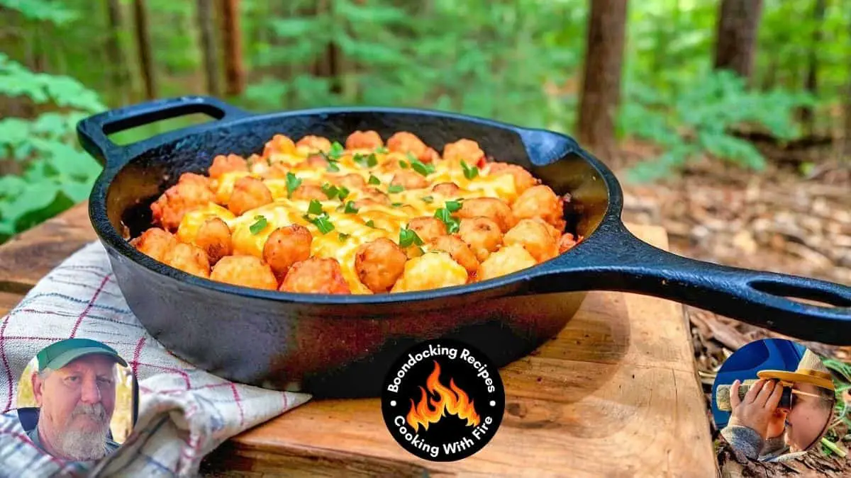 Cast Iron Skillet Bison Tater Tot Casserole