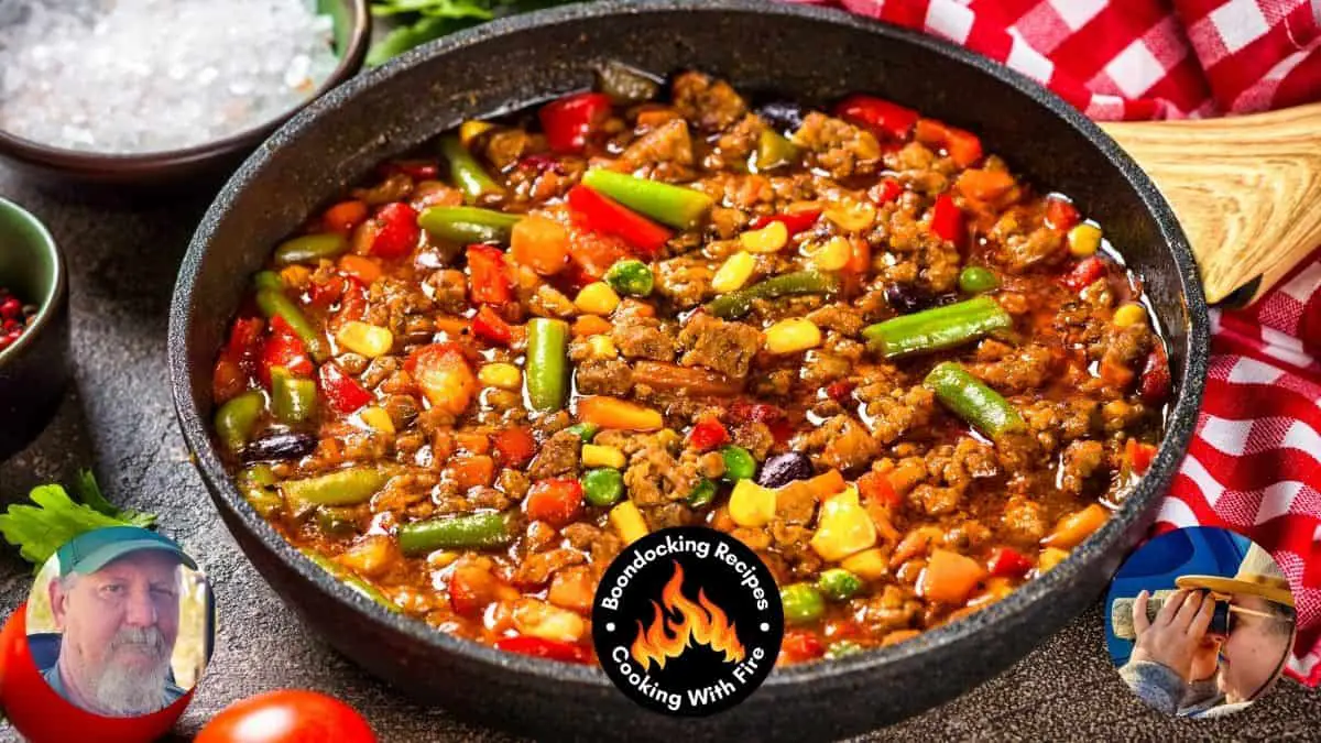Cast Iron Skillet Ground Bison Vegetable Stew Recipe