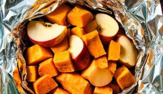 Cranberry Apple Sweet Potato Foil Packet Recipe