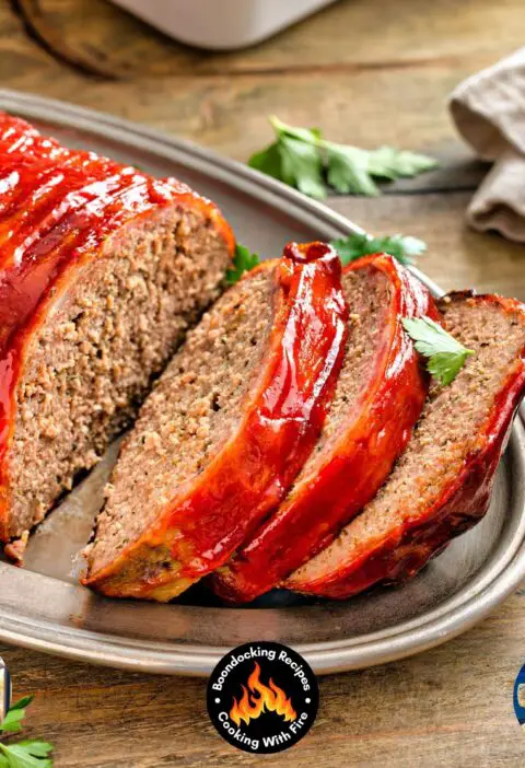 Dutch Oven Bacon Wrapped Bison Meatloaf