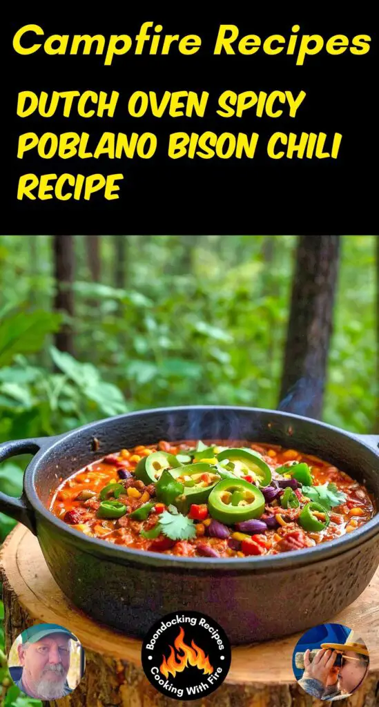 Dutch Oven Spicy Poblano Bison Chili Recipe