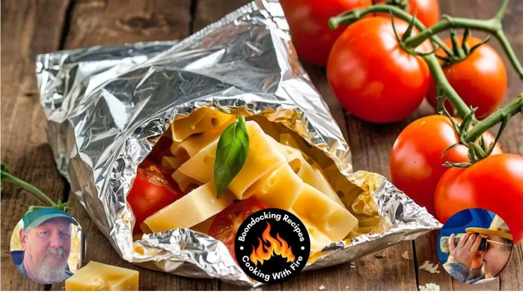 Goat Cheese Pasta with Tomatoes Foil Packet Recipe