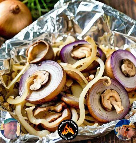 Grilled Mushrooms n Onions Foil Packet Recipe