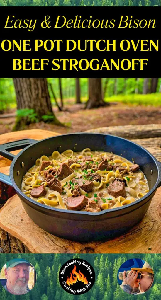 Campfire One Pot Dutch Oven Beef Stroganoff